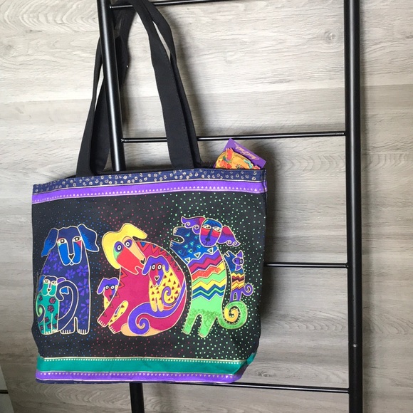 Laurel Burch Handbags - NWT- Laurel Burch Dog & Doggies Large Tote
